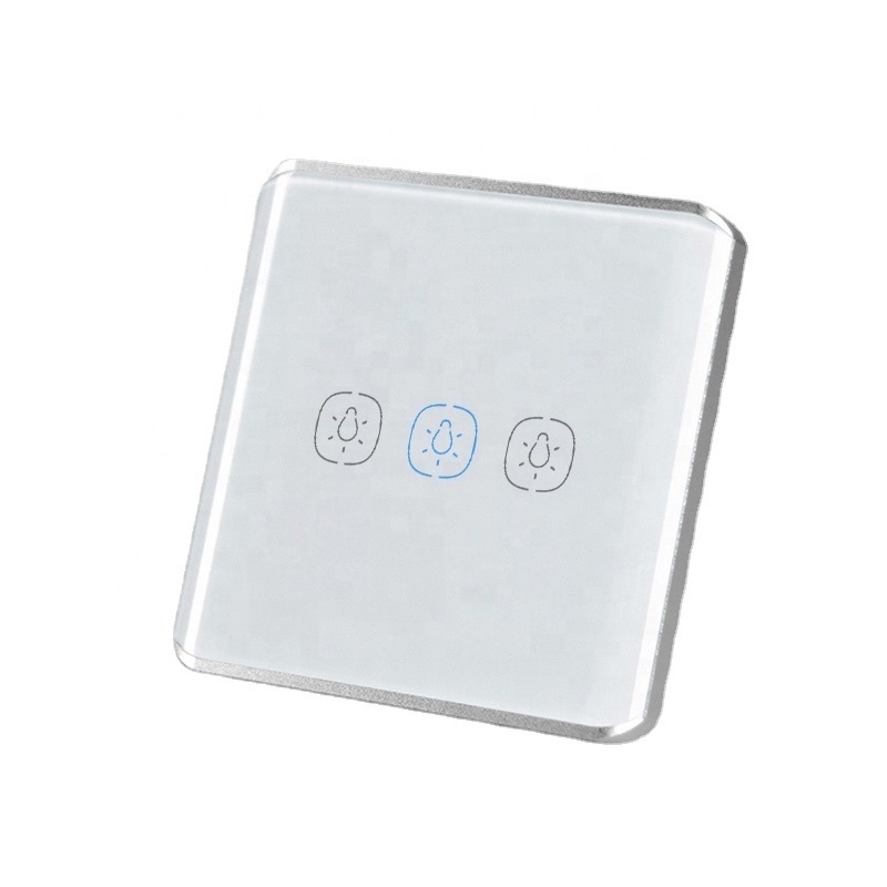 Touch sensor tuya zigbee 3.0 switch smart life App N+L line 3gang light switch AI speaker voice control eu light switch