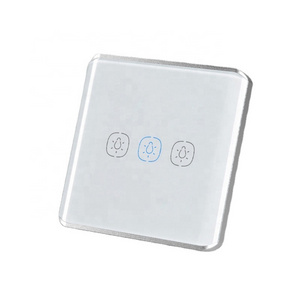 Touch sensor tuya zigbee 3.0 switch smart life App N+L line 3gang light switch AI speaker voice control eu light switch