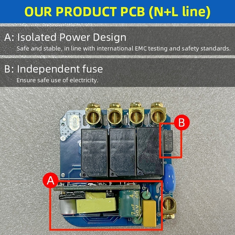 Support customized patterns logo oem zigbee wall switch  UK standard Neutral+L line 2 gang light switch light switch touch