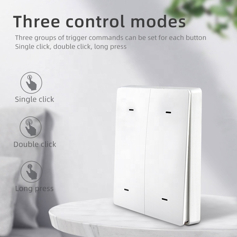 Home Google zigbee smart switch 4gang Custom scene linkage One key to control smart devices smart scene switch rsh