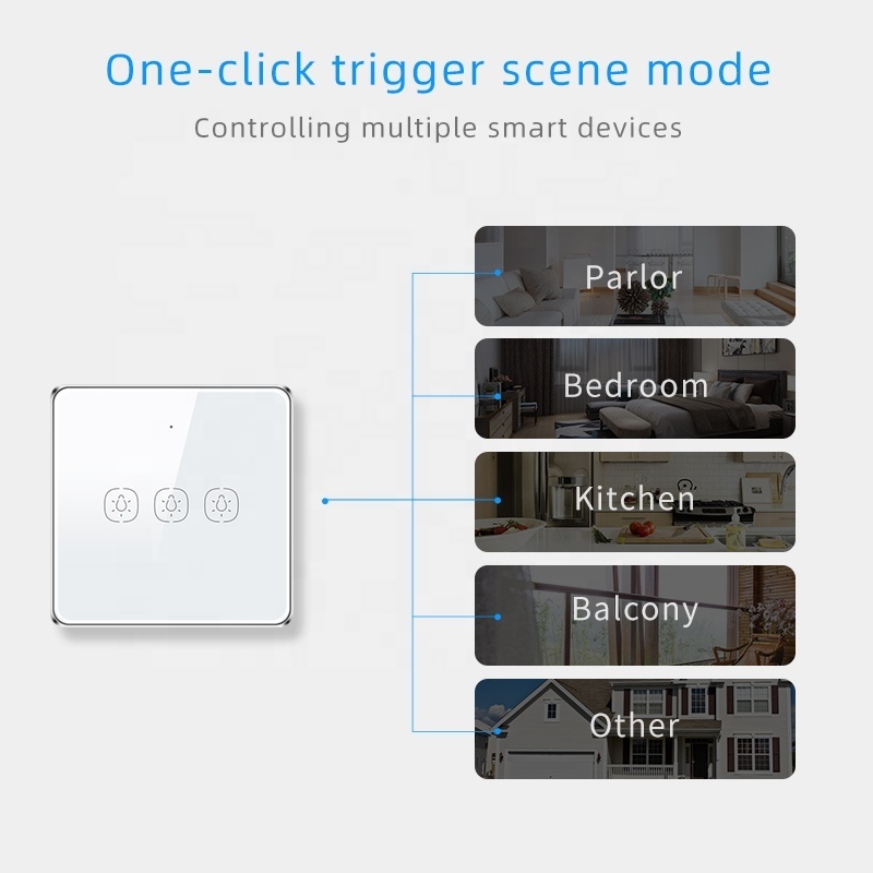 wireless switch light Tuya smart life app1gang zigbee scene switch remote control panel battery scene switch