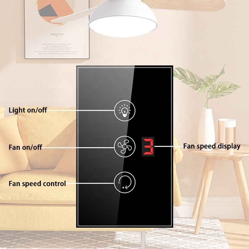 US Family Needed Wifi Fan Regulator Smart Touch Switch For Fan And Light Control Support Google Home