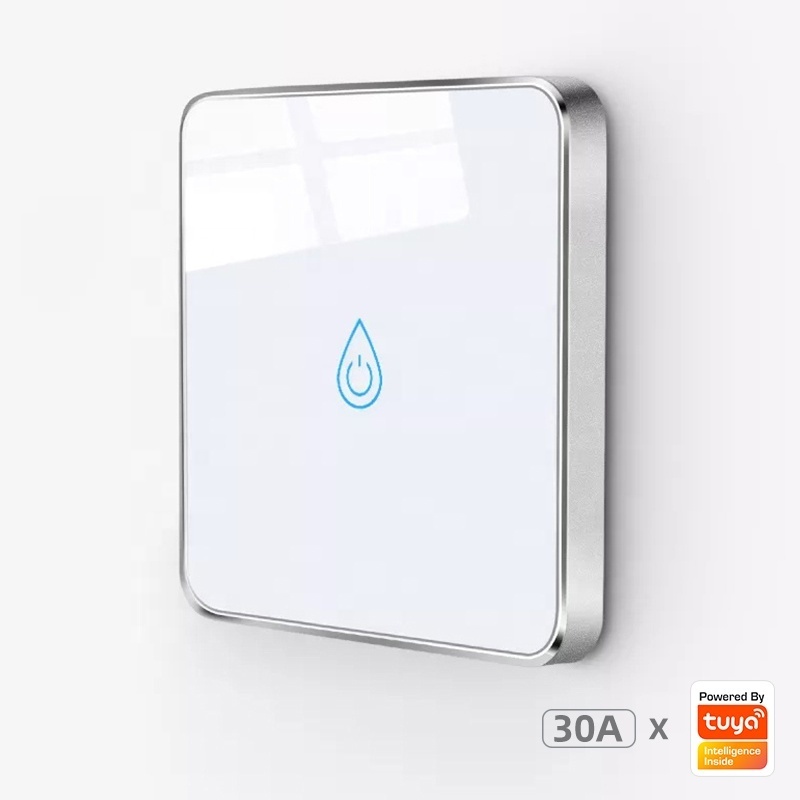 30a High power Wall switch tuya smart 4400W Tempered Glass Panel   Switch Water Heater Switch zigbee3.0