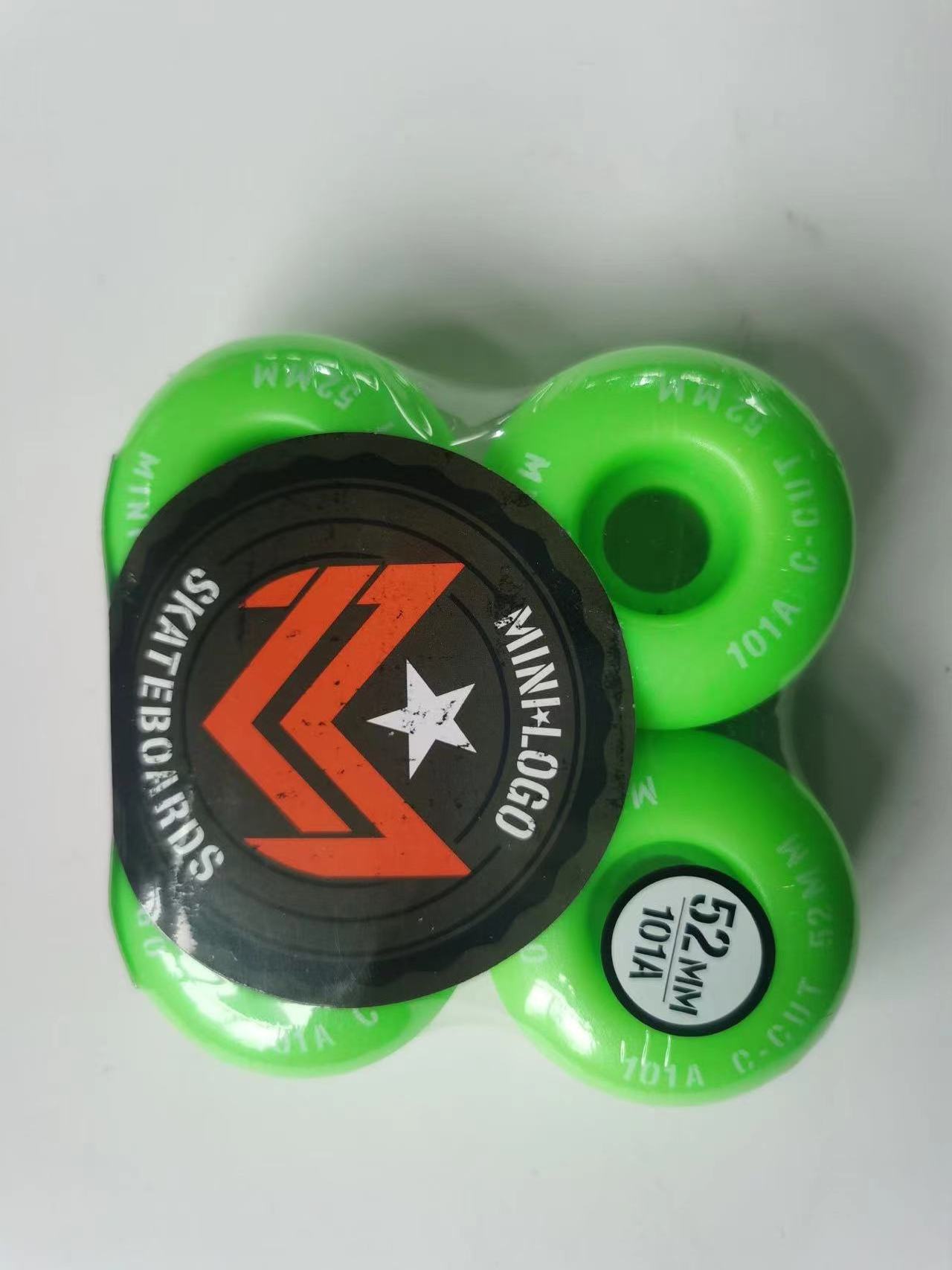 Minilogo Pro Skateboard Wheels Parts 101A 99A Hardness Polyurethane High Resilience. 52mm Wheel. C-Cut More Color Skating Board