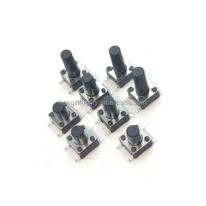 100pcs/lot 6*6*4.3/5/6/7/8/9/10/11/12/13mm 10pcs each Micros Push Button Switch SMD PCB 4Pin 6X6 Tactile Switch