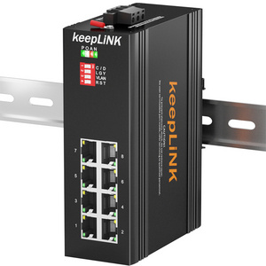 Rj45 port network switches 8 port switch ethernet 100mbps industrial unmanaged switch without poe with din rail