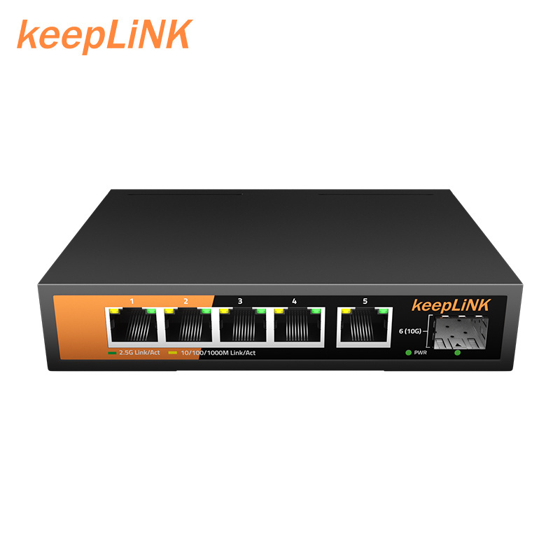 6 port 2.5G Ethernet switch commercial supper fast transmission for wifi 6 wifi 7 hotel esports games