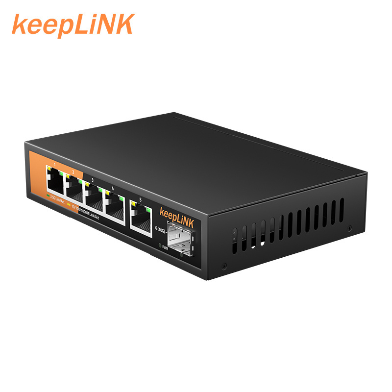 6 port 2.5G Ethernet switch commercial supper fast transmission for wifi 6 wifi 7 hotel esports games