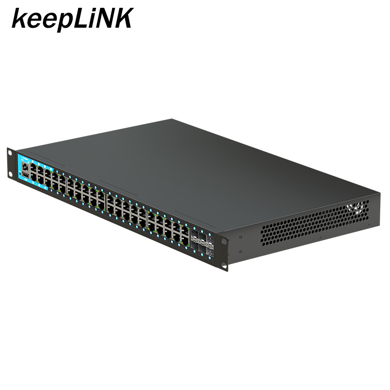 10Gbps 48-ports L2/L3 management network PoE Ethernet switch 4 10G SFP with 48 10 100 1000M Ethernet port for CCTV security