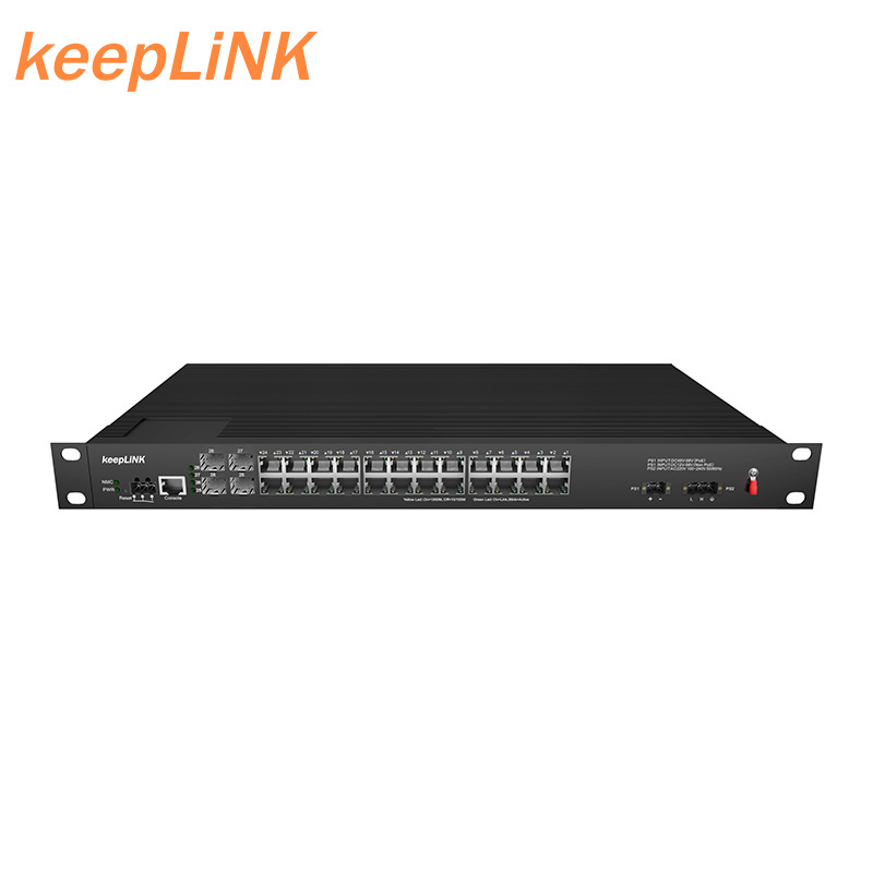 4*10G SFP Uplink Port Manageable Industrial Network Fiber Switches with 24 Gigabit RJ45 port