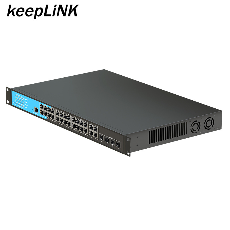 L2 L3 switching 24 port managed network Ethernet switch 4 gigabit combo with 24 port 10 100 1000 PoE&PoE+ AC power supply