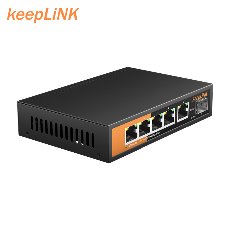 6 port 2.5G Ethernet switch commercial supper fast transmission for wifi 6 wifi 7 hotel esports games