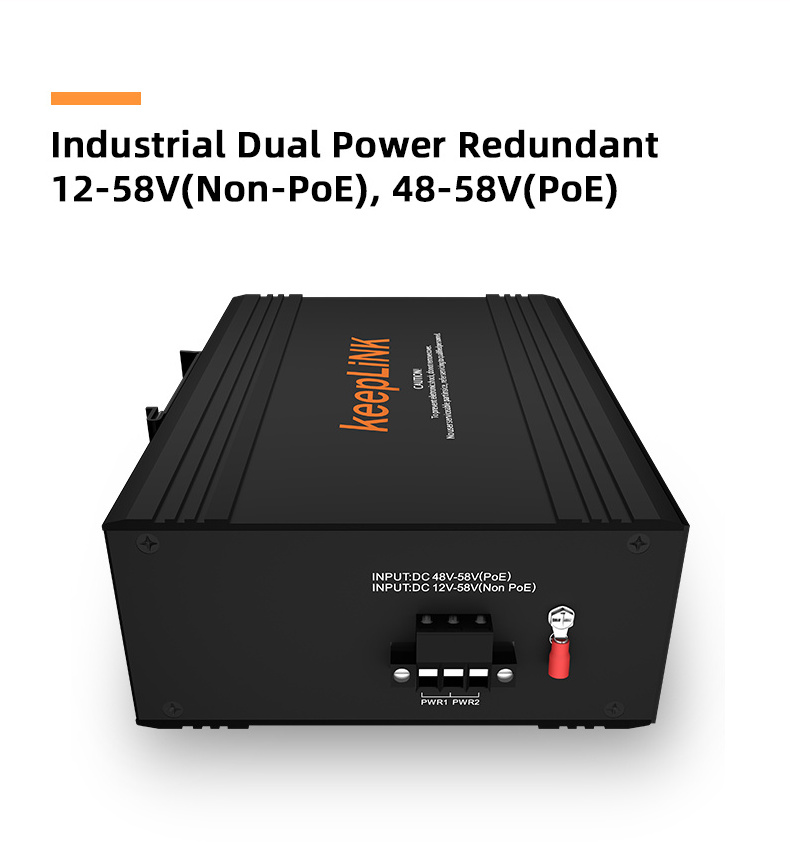 Customize 4 Port PoE Stable Industrial Ethernet switch 6 Ports Unmanaged network switch outdoor using