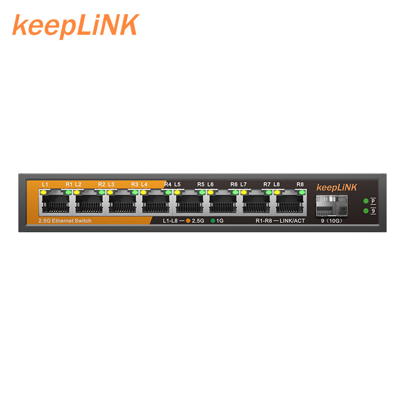 8 port 2.5G Ethernet switch with 10G SFP uplink high speed transmission network switch for wifi 6 wifi 7 hotel gaming