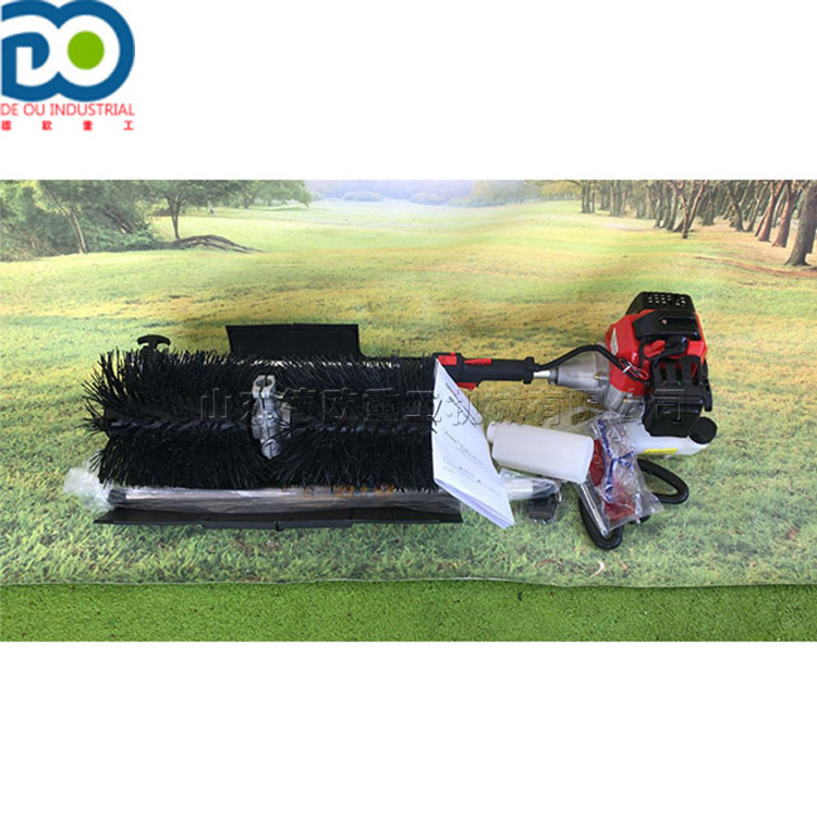 Hand propelled lawn sweeper two stroke portable gasoline lawn mower artificial lawn garbage cleaner