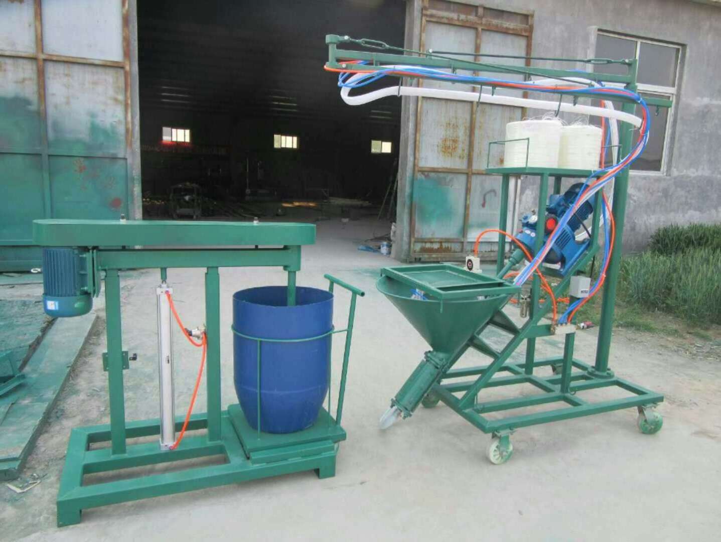 GRC Sprayer with mixer GRC Screw Gunite Machine Glass Fiber Window Sleeve Mortar Spraying Machine For Construction Work