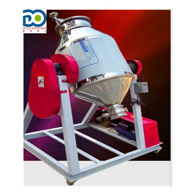 Stainless steel powder drum mixer for plastic herbal powder W cone blender drum mixer on sale