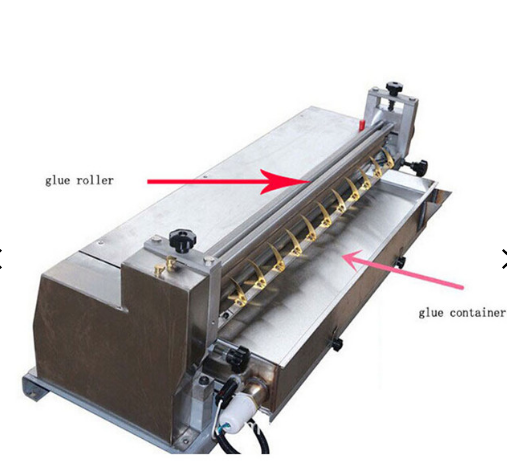 Hot Melt Desktop Glue Machine Glue Spreading Pasting Spreader Leather Paper Gluing Machine