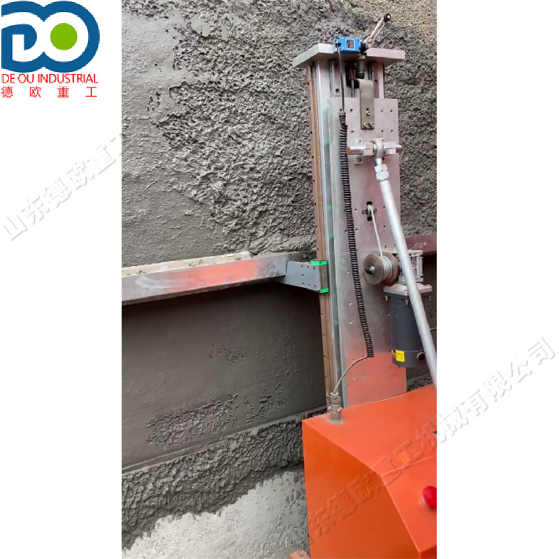 Full-automatic mortar scraping machine Construction team with wall plastering machine 3meters electric cement plastering machine