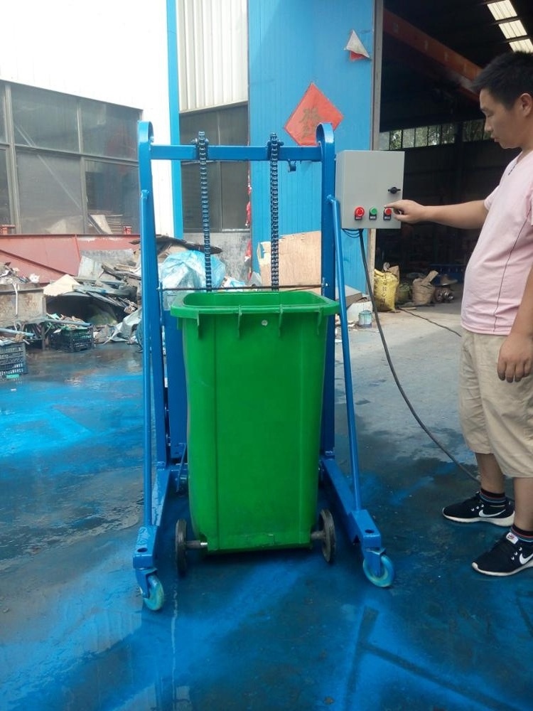 factory price automatic kitchen waste dumping elevator/trash can lifting frame