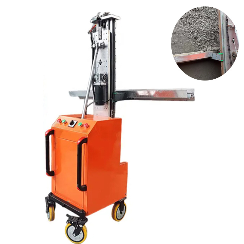 Full-automatic mortar scraping machine Construction team with wall plastering machine 3meters electric cement plastering machine