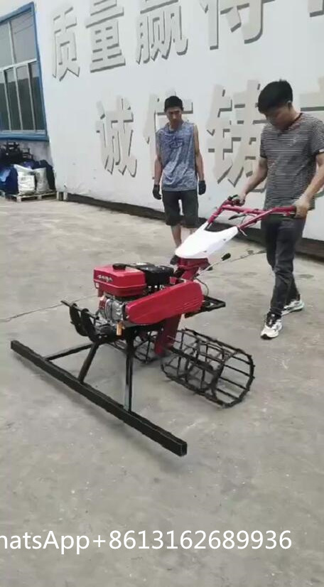 Hand push concrete paver Walk -behind Internal combustion type concrete leveler grader asphalt paver Leveling machine