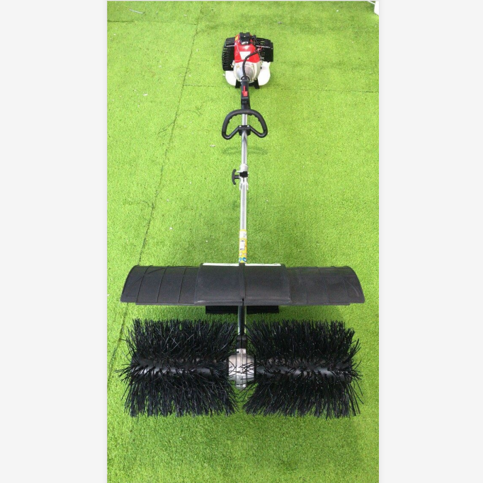 Gasoline lawn power artificial grass comber outdoor road street turf sweeper