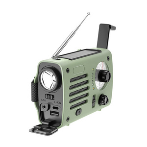 Hand Crank Dynamo Charging 4-in-1 Emergency Radio Flashlight With Blue Tooth Speaker Weather Radio