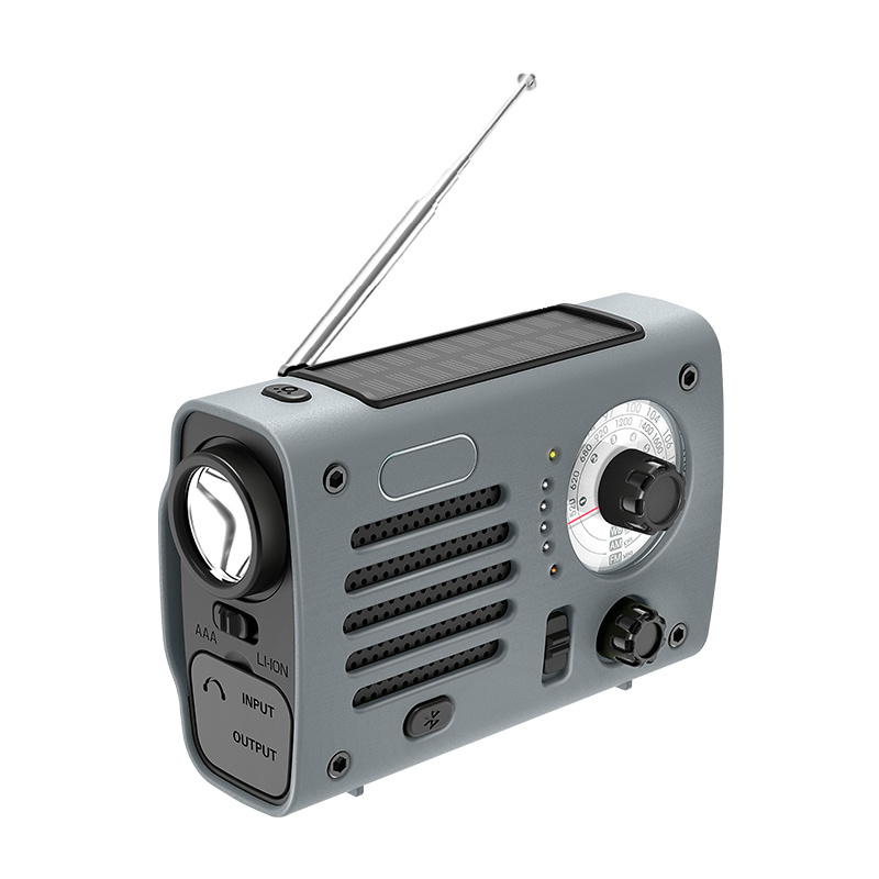 Hand Crank Dynamo Charging 4-in-1 Emergency Radio Flashlight With Blue Tooth Speaker Weather Radio