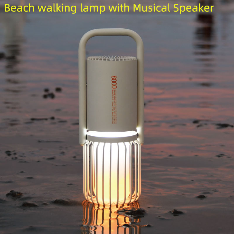 Portable LED Flame Light Hand Lantern With Wireless BT Speaker For Household Garden Party