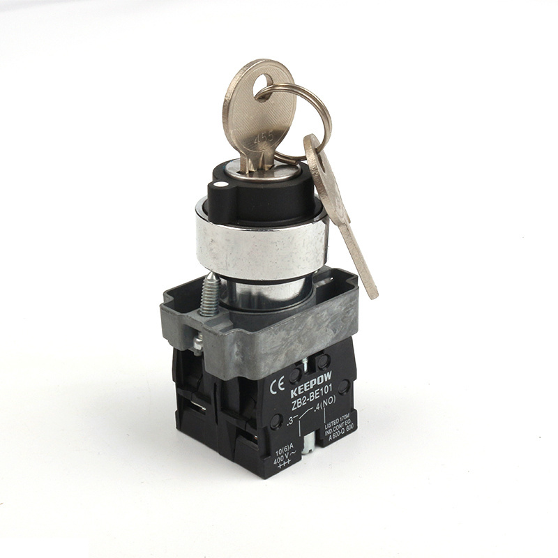 XB2Mushroom Self-resetting Rotary Selector Head Latching Momentary Illuminated Start Metal Emergency Stop Push Button Switch