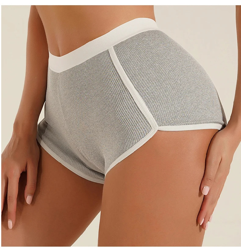 KRS010 Breathable Sporty Style Mid Waist Booty Shorts Tight Traceless Cotton Women Boyshorts Panties for women shorts