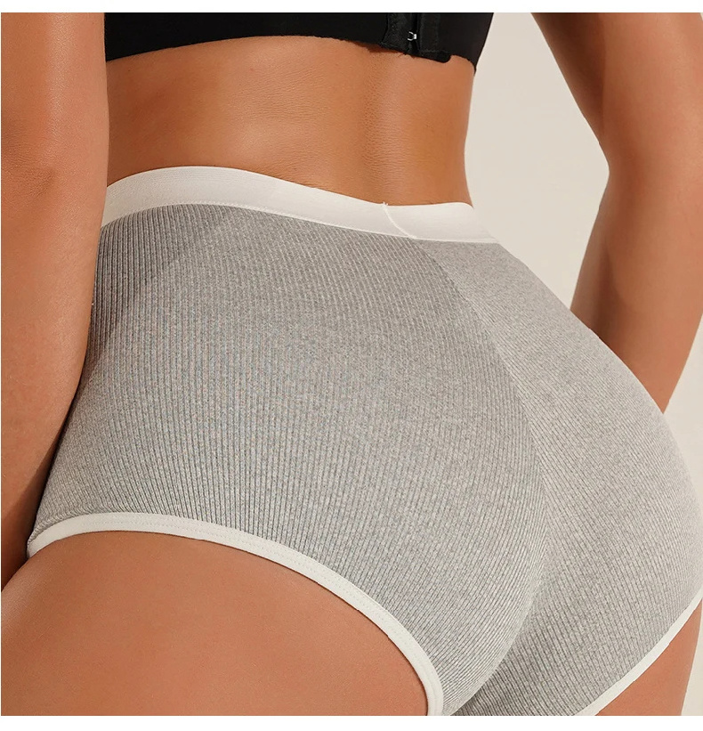 KRS010 Breathable Sporty Style Mid Waist Booty Shorts Tight Traceless Cotton Women Boyshorts Panties for women shorts