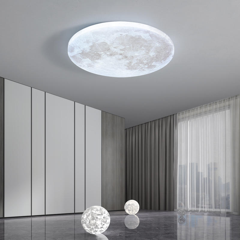 Modern LED Moon Ceiling Light Indoor Luxury Art Deco Mural Wall Lights Living Room Background Bedroom for Home Decoration