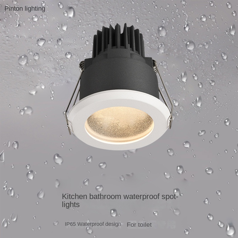 aluminum LED Recessed Anti-glare Ceiling Light DC12V 24V Bathroom Shower 12W Downlight Anti-fog Downlight  Waterproof Spotlight