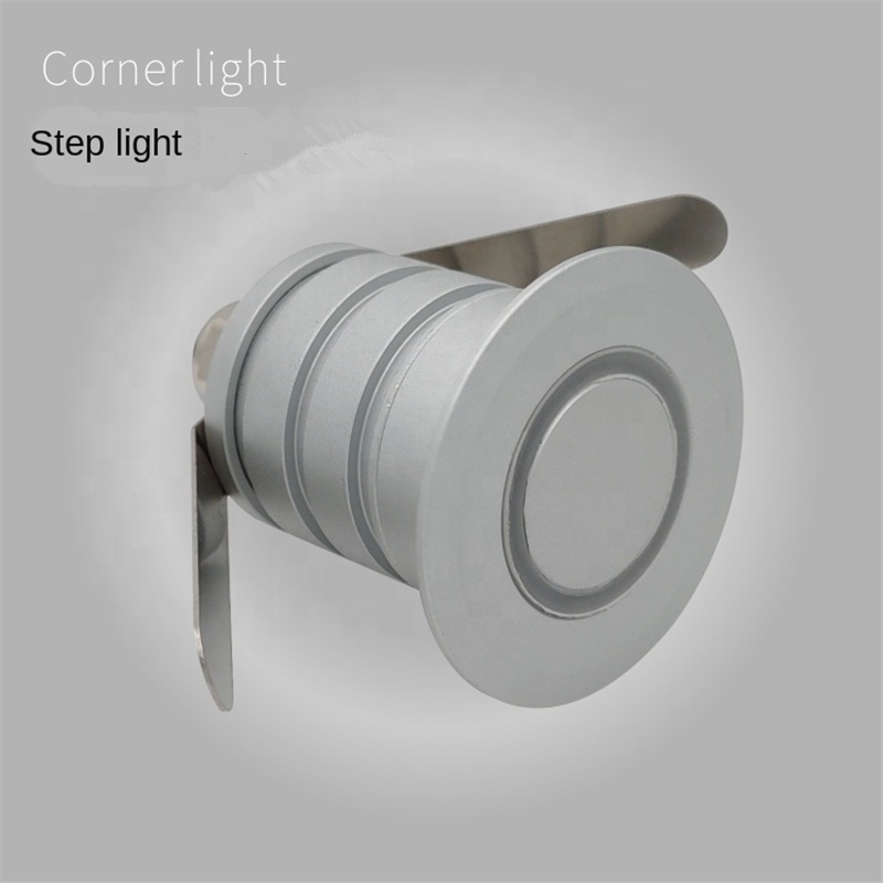 1W Recessed LED Moon Light Stair Lamp Fixture DC12-24V Corner Wall Lights Step Garden Decoration Hallway Lamp