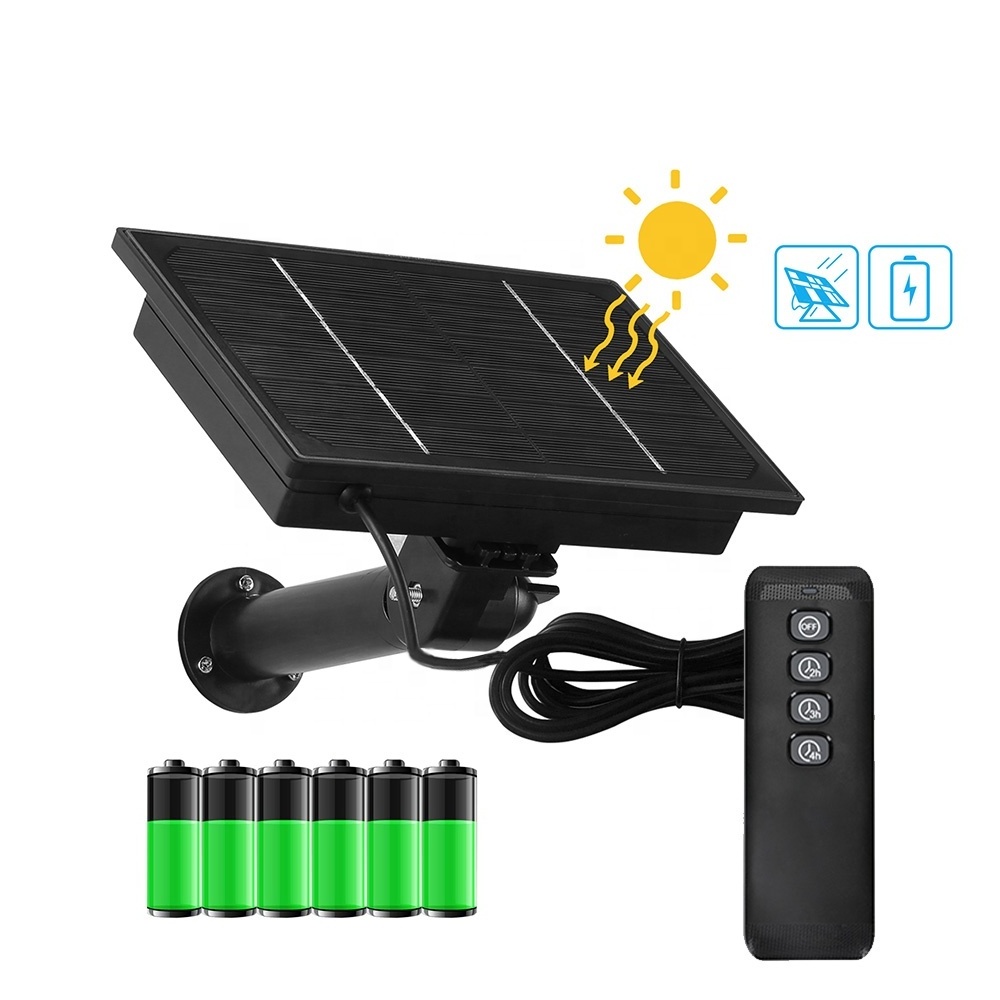 Solar Panel For Hunting Camera Built In Battery 6V 4W USB DC5 Plug Rechargeable Outdoor Waterproof