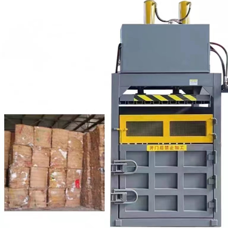 Plastic bottle baling press Cardboard Vertical Hydraulic Baler Machine