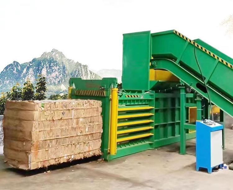 Automatic 120 Tons horizontal baler machine for waste paper hydraulic baling press machine