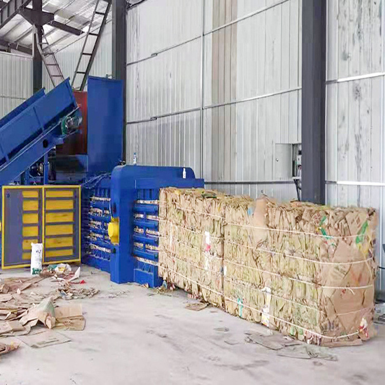 horizontal cardboard  baler machine for plastic baler price