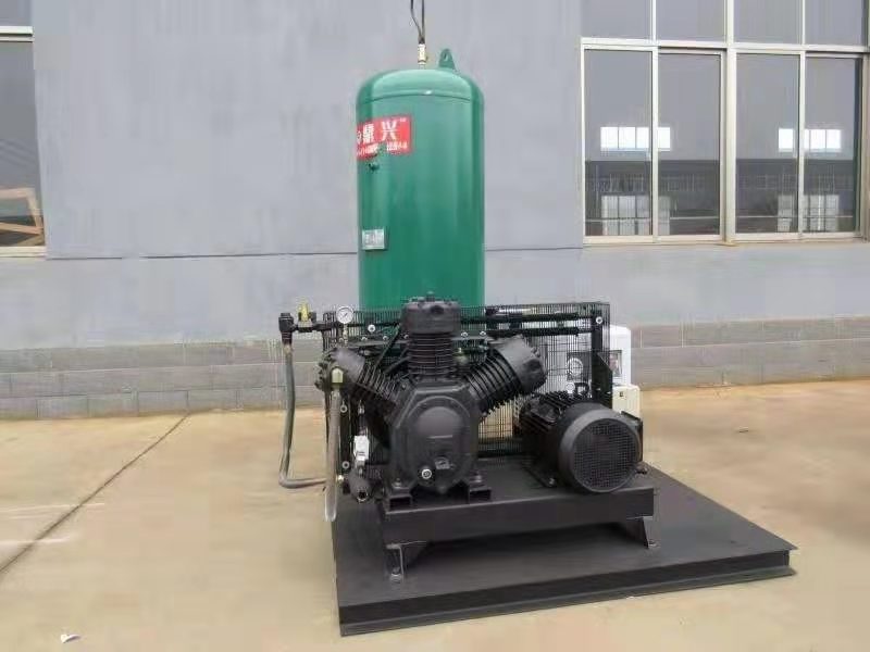 7.5KW 10HP 8bar movable tank wheel 100L 120L 200L 250L 300L Pressure tank belt driven piston type small air compressor