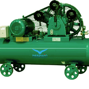 7.5KW 10HP 8bar movable tank wheel 100L 120L 200L 250L 300L Pressure tank belt driven piston type small air compressor