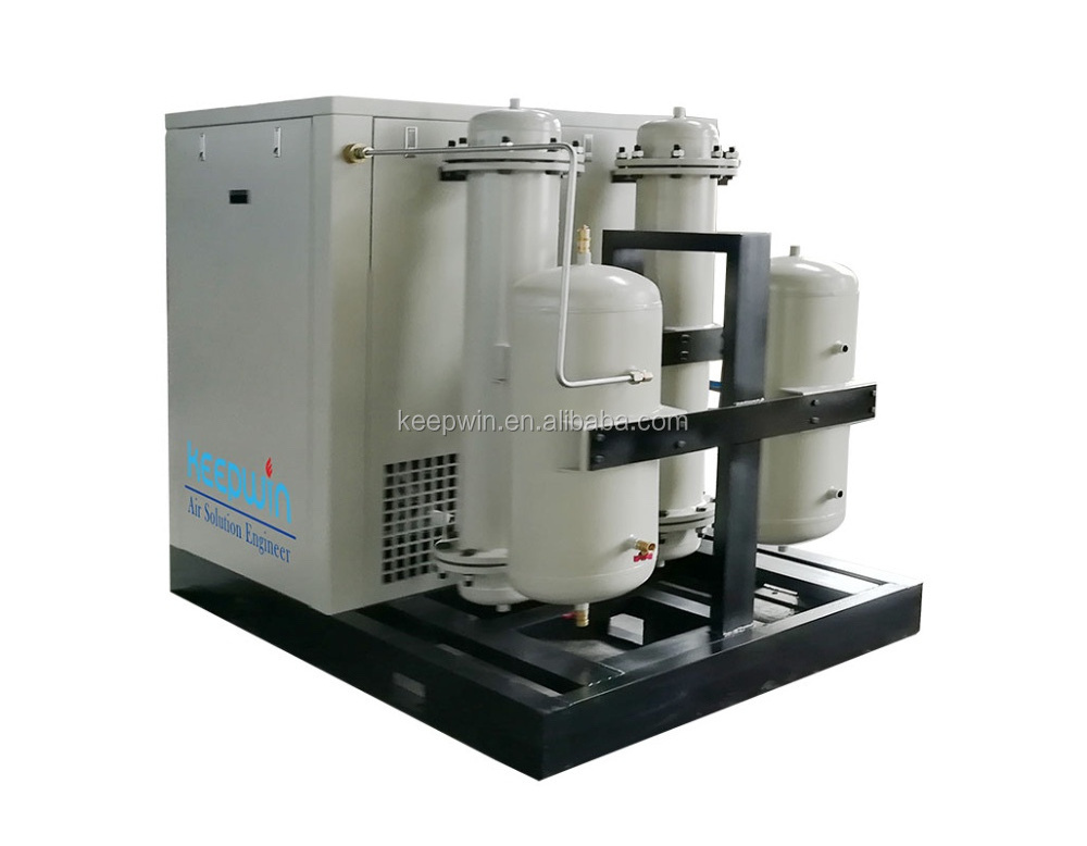 New arriving Skid mounted Scroll Compressor with 60L adsorb air receiver 50L oxygen cylinder Tank Screw Air Compressor