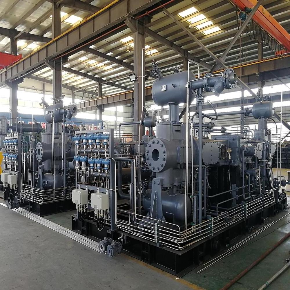 14Nm3/h 90KW Water Cooled 6bar Oil Free Reciprocating Piston Booster Compressor Ammonia Gas Compressor