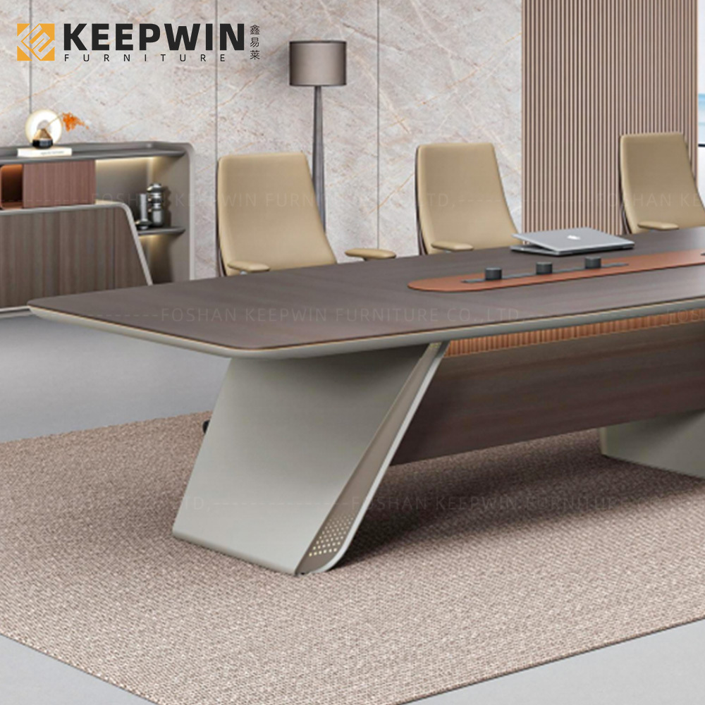 office modern 4.8M Large meeting room cafe table and chairs square with lights conference table