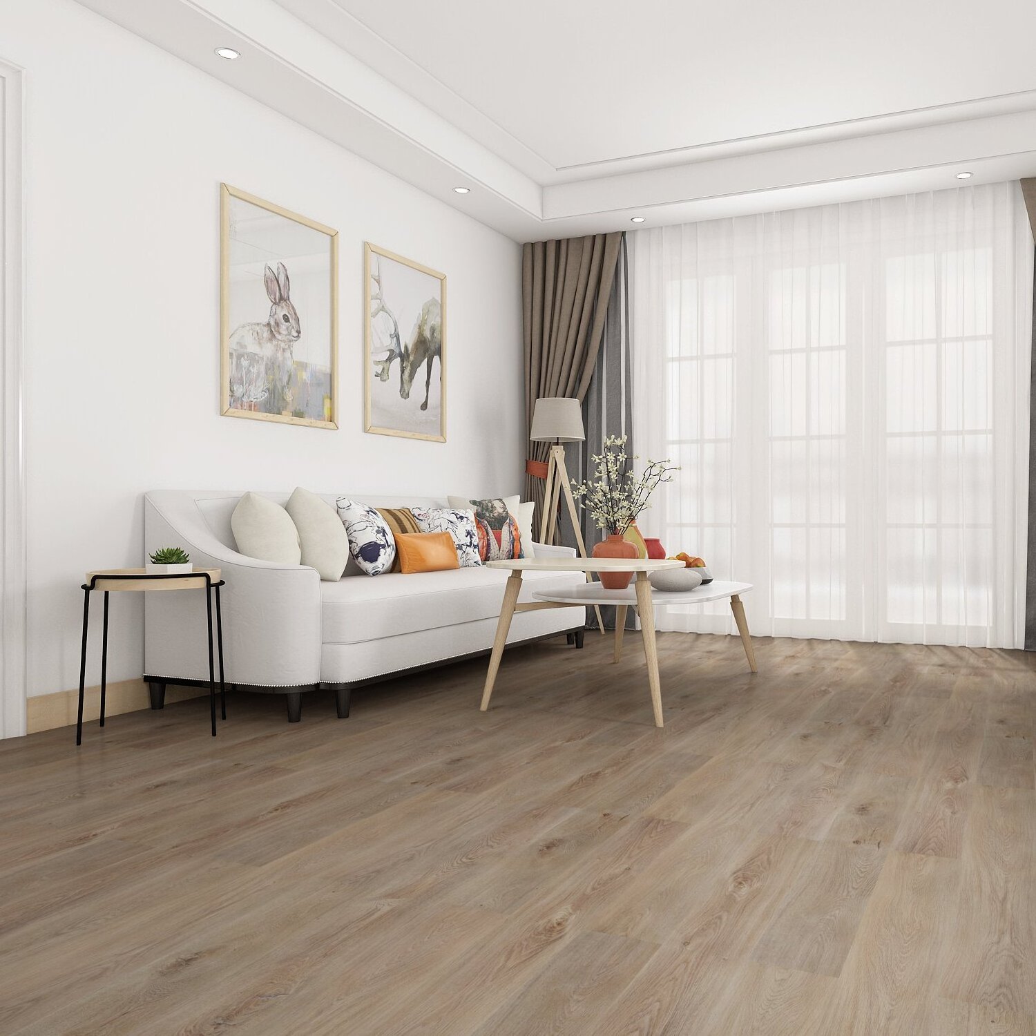 4.0mm 8mm Waterproof Floor Wood Tiles Plastic SPC Flooring For Indoor