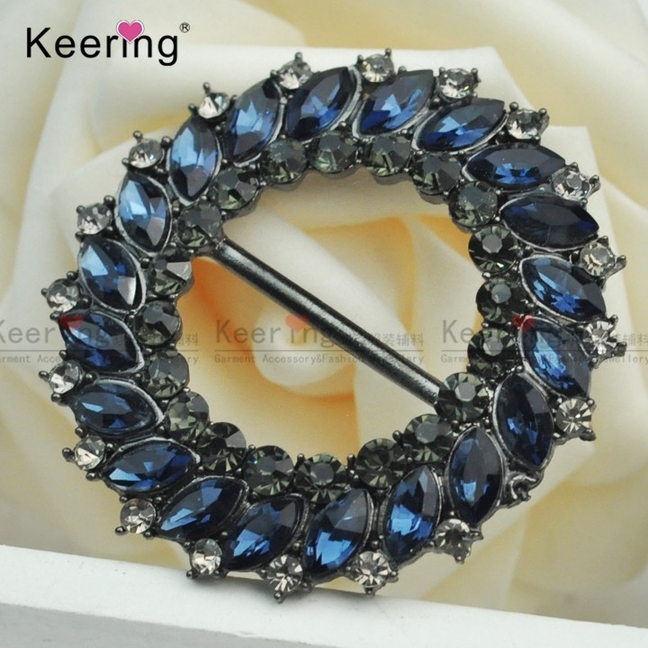 WCK-1342 Peacock Stone Shoes/Bag Large RhinestoneZinc Alloy Belt Buckles For Decoration