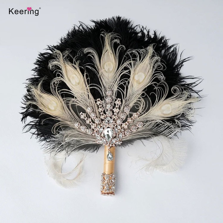 Keering WBR-1437 Colorful Luxury Hat Bridal Bouquet Brooches Women Crystal Rhinestone Safety Pin