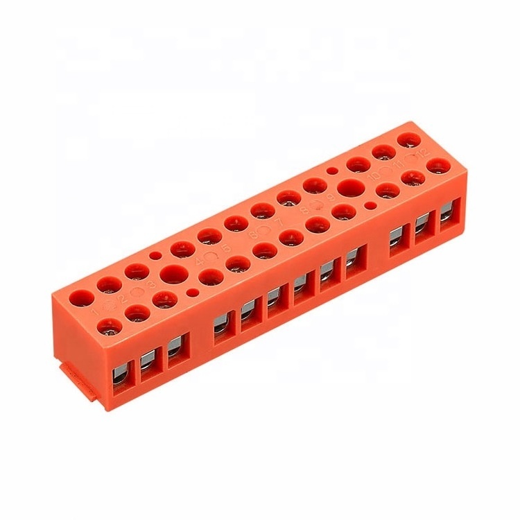 KEERTE Wholesale Price Screw Clamp Terminal Blocks Connector H3801-6 Fixed Electrical Wire Connectors Terminal Screw Block