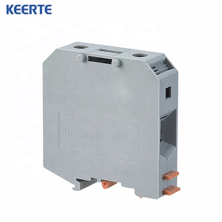 Factory Price UK series UKH50 Big current 150A 1000V 50mm2 waterproof din rail Electric Plastic screw clamp terminal block